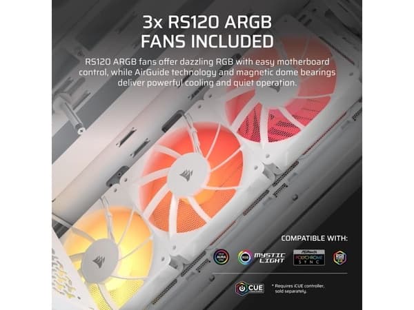 Corsair 3200D RS ARGB case, white