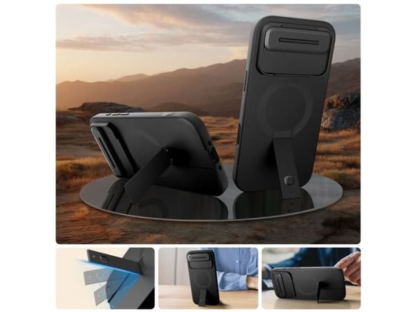 Tech-Protect Kevlar Aura MagSafe-deksel til iPhone Air - Svart