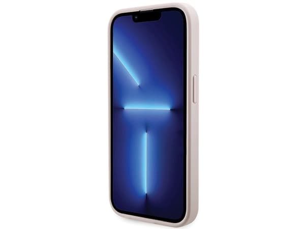 Guess 4G trykte striper MagSafe-deksel til iPhone 15 Pro - pink