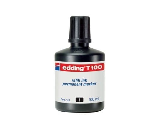 edding T 100 - Bläck - permanent - svart - 100 ml