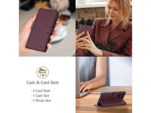 Tech-Protect Wallet Case for Xiaomi Redmi Note 15 Pro 5G - Burgundy