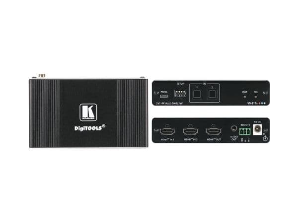 Kramer DigiTOOLS VS-211X - Video/audio switch - 2 x HDMI - stasjonær
