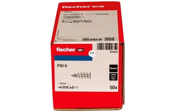 Fischer 570347, Väggplugg, Gipsskivor, Plast, Grå, Torx, TX40