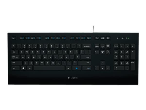 Logitech Corded K280e - Tangentbord - USB - Nordisk