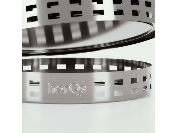 herQs Smokeless FirePit - Cozy - Silver