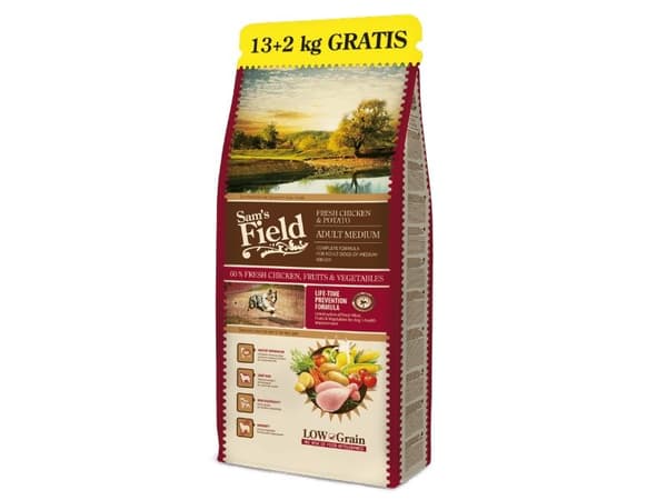 Sams Field vuxen hundfoder medium, 13 kg