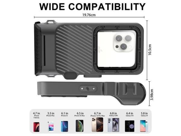 TECH-PROTECT IPX8 PRO UNIVERSAL DIVING WATERPROOF CASE GREY/BLACK