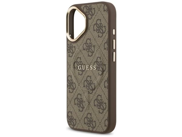 Guess 4G PU klassisk logo MagSafe-deksel til iPhone 17 - brun