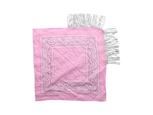 Pink bandana med glitter