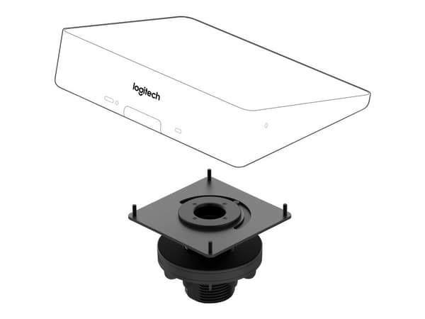 Logitech Tap Table Mount - Monteringssats för styrenhet till videokonferens - för Room Solution Base Bundle, Huddle, Large; Tap
