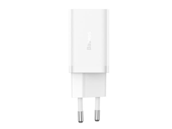 Baseus nätladdare GaN5 Pro 40W 2xUSB-C - vit