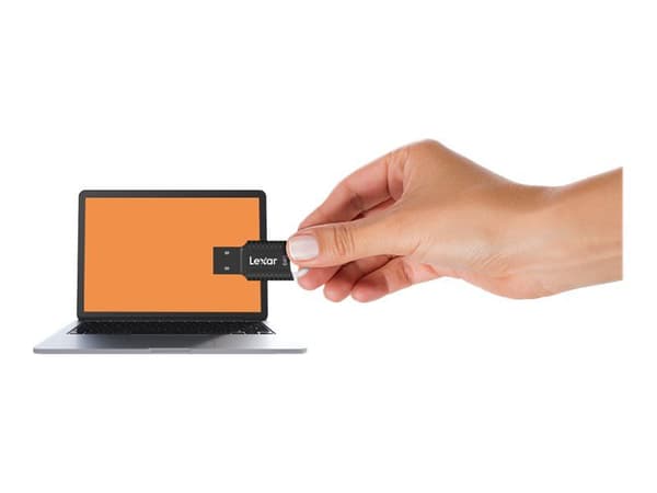 Lexar JumpDrive V40 - USB-flashdrive - 64 GB - USB 2.0 - sort