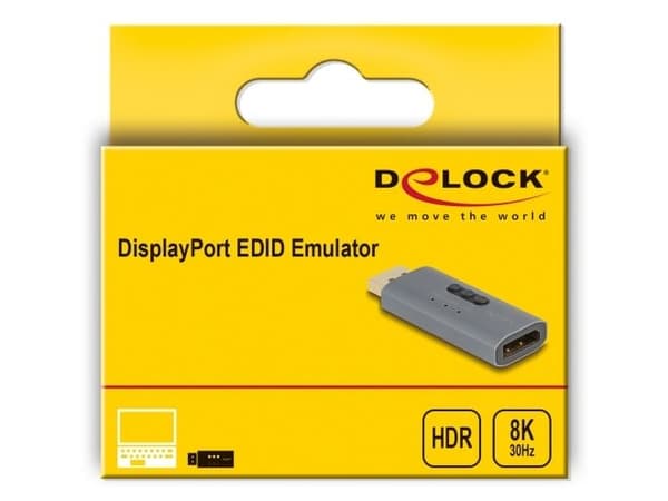 Delock - EDID-leser/skriver - DisplayPort - antrasitt