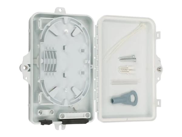 Extralink ALICE - Fiberoptikdistribueringsbox - 2 kärnor - väggmontering - grå