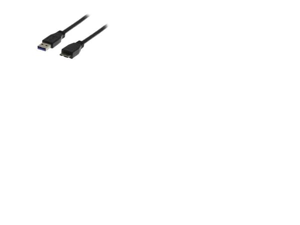 DELTACO USB3-005 - USB-kabel - USB-type A (hann) til Micro-USB Type B (hann) - USB 3.0 - 50 cm - svart