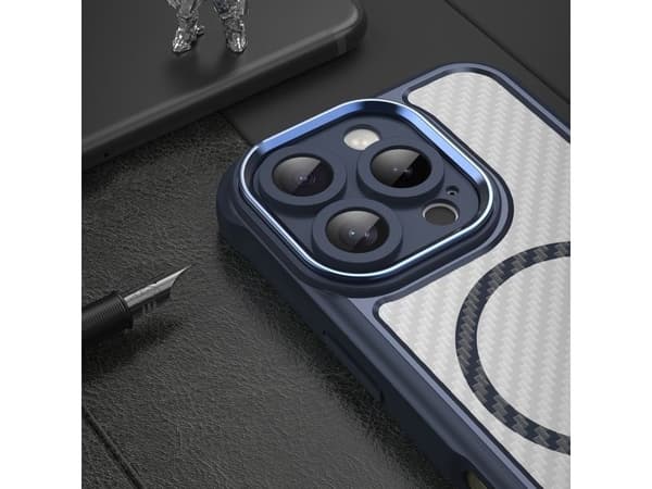 Leading Series MagSafe silikonfodral för iPhone 16 Pro Max - blå