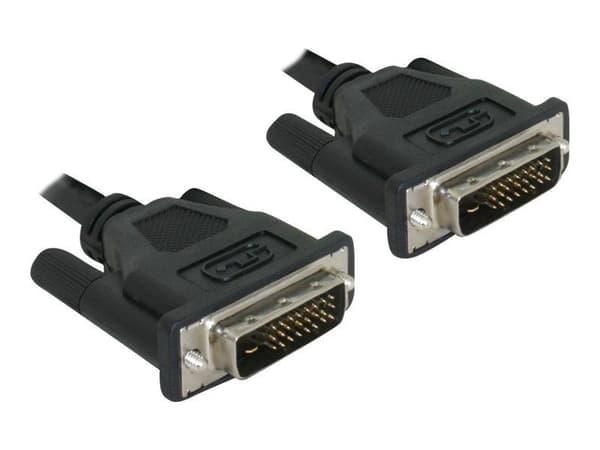 Delock - DVI-kabel - dobbeltlenke - DVI-D (hann) til DVI-D (hann) - 50 cm
