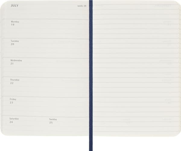Classic Soft 18M 26/27 Week Note Pocket Sapphire Blue