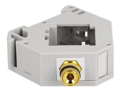 Delock - DIN-skinnemonteringsadapter for keystone-jakk - Binding Post - grå, hvit