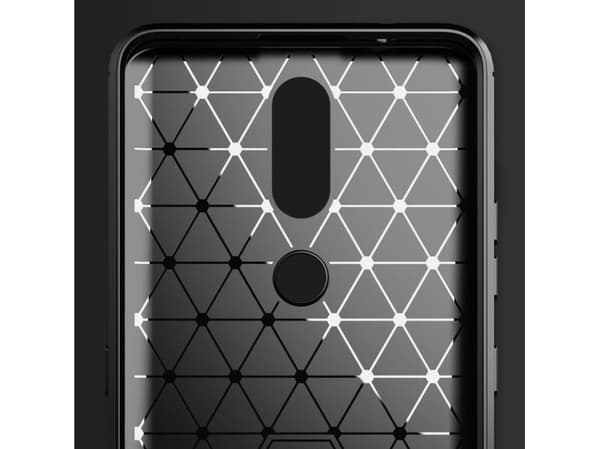 Carbon Case flexibelt skydd TPU för Nokia 2.4 - svart