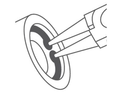 Modecon taivutetut pihdit sisäpuolisille Seeger-renkaille 150mm - MN-20-736