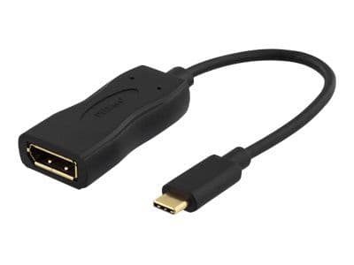 DELTACO USBC-DP - Extern videoadapter - USB-C 3.1 - DisplayPort - svart