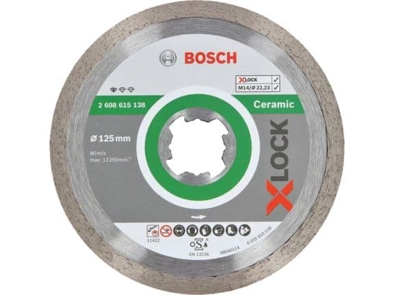 Bosch DIAMANTSKIVE X-LOCK STD CERAMIC 125XMM