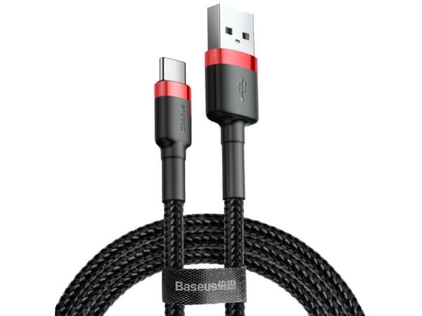 Baseus Cafule, 2 m, USB A, USB C, Musta, Punainen