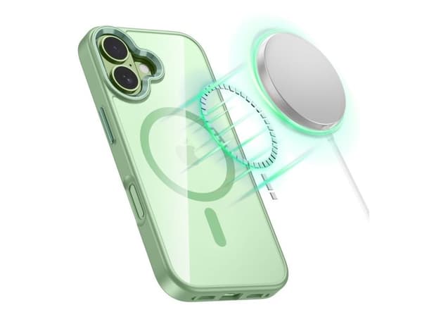 Tech-Protect MagMat MagSafe-deksel til iPhone 17 - transparent grønn