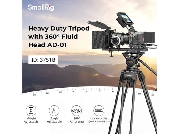 SmallRig AD-01 - Stativ - fluid head, heavy-duty