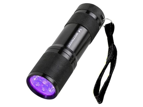 Wozinsky WLD-9L IP65 UV Flashlight for Trace Detection - Black