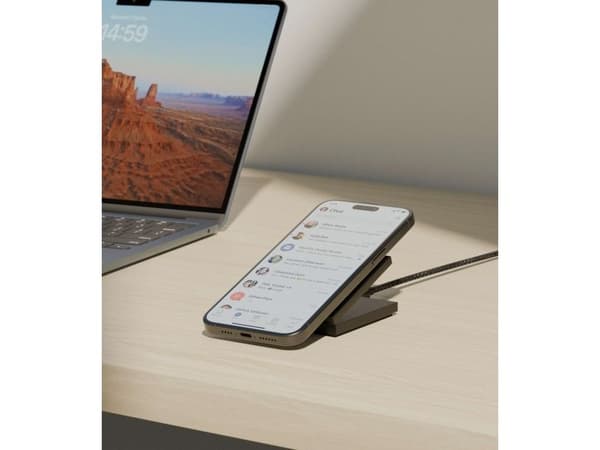 Native Union Rise Solo Qi2, Innendørs, USB, Trådløs lading, Sort