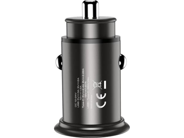 Techly IUSB2-CAR5-AC38W, Automatisk, Cigartenner/lighter, 12 V, 3 A, Sort
