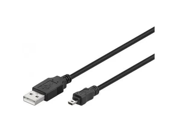 Goobay 93972, 1,8 m, USB A, Mini-USB B, USB 2.0, 0,48 Gbit/s, Sort