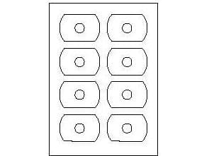 Logoetiketter for CD A4, matte, hvite, 25 stk