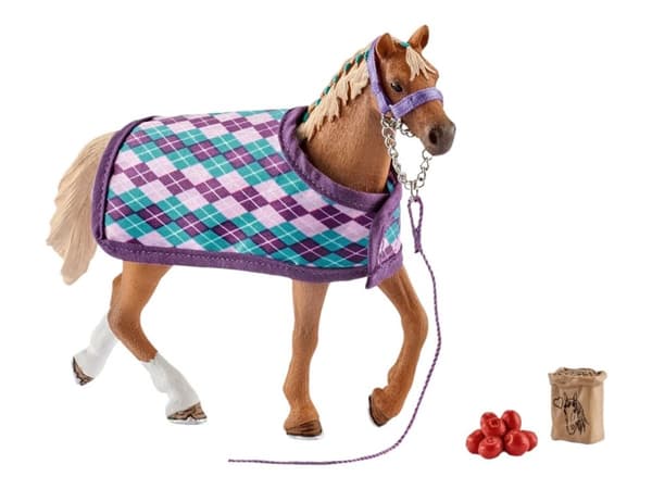 Schleich English Thoroughbred with blanket