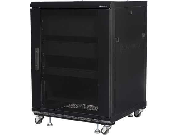 Sanus Component Series CFR2115 - Rack - för AV-system - låsbar - svart