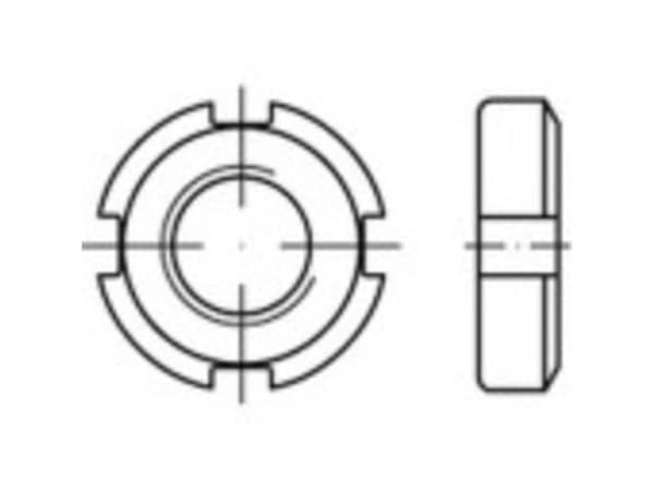 TOOLCRAFT TO-9979497 Lukitusmutterit M70 DIN 70852 Teräs 5 kpl