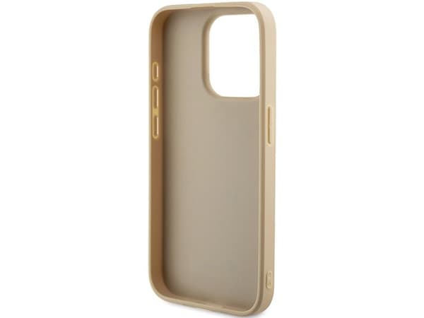 Guess Saffiano Iridescent Script fodral för iPhone 14 Pro Max - guld