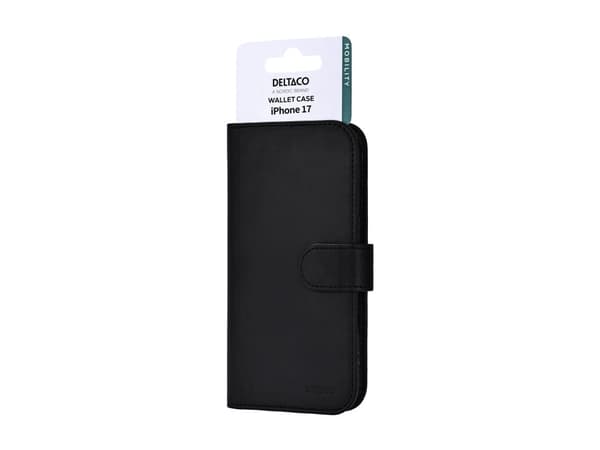 Deltaco MCASE-WIPN1763, Folio-kotelo, Apple, appleiphone17, Musta