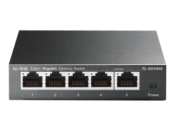 TP-Link TL-SG105S - Switch - 5 x 10/100/1000 - stasjonær