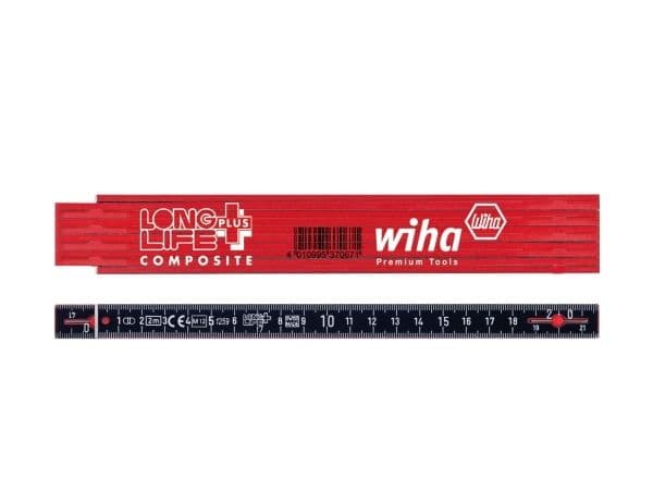 Wiha 410 2000, Glasfiber, Polyamid, Vit, 2 m, 15 mm
