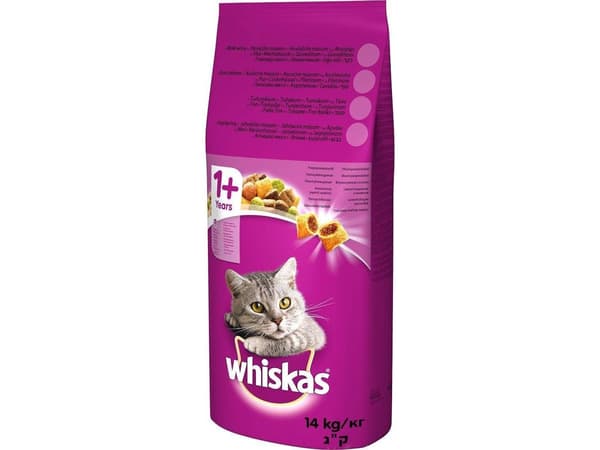 Whiskas torrfoder för vuxna katter med tonfisk - 14 kg