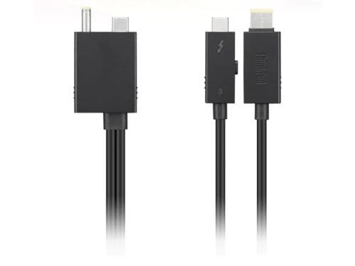 Lenovo Split Cable - Thunderbolt-kabel (hane) (hane) - Thunderbolt 3 - 67 cm - svart - CRU