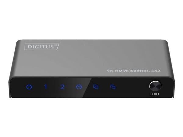 DIGITUS - Video/lyd-splitter - 4K, 1x2 - 2 x HDMI - stasjonær