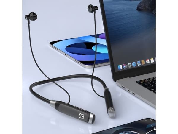 Dudao trådlösa hörlurar U5 Max Bluetooth med nackstöd - svart