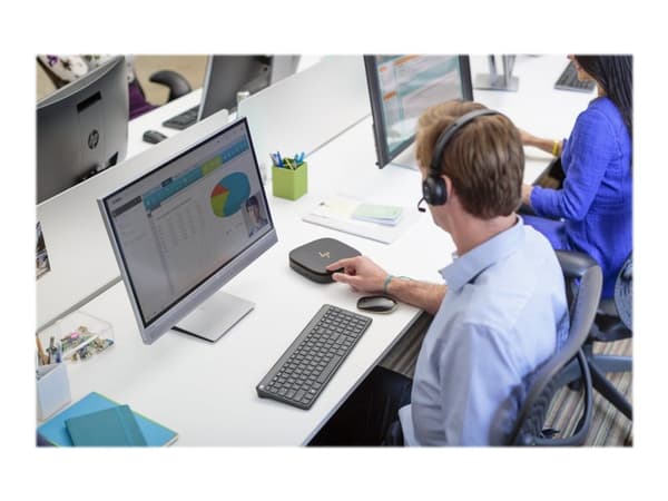 HP UC Wireless Duo - Headset - på örat - Bluetooth - trådlös - NFC