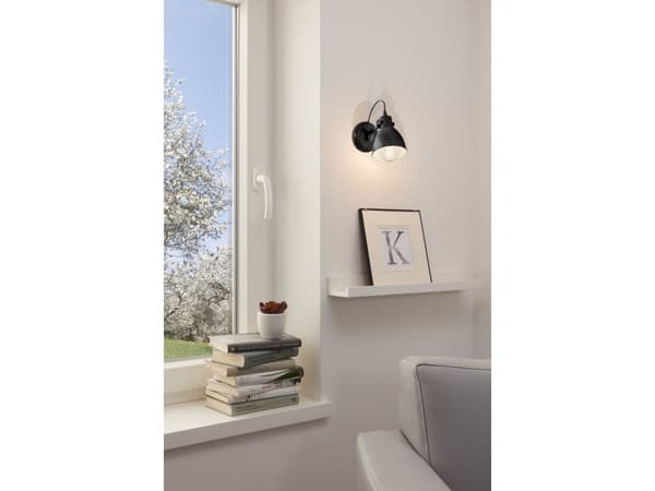EGLO Priddy, Dukket op, E27, IP20, Sort, Hvid