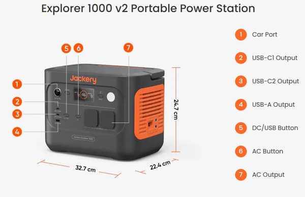Jackery Explorer 1000 V2 1070 Wh