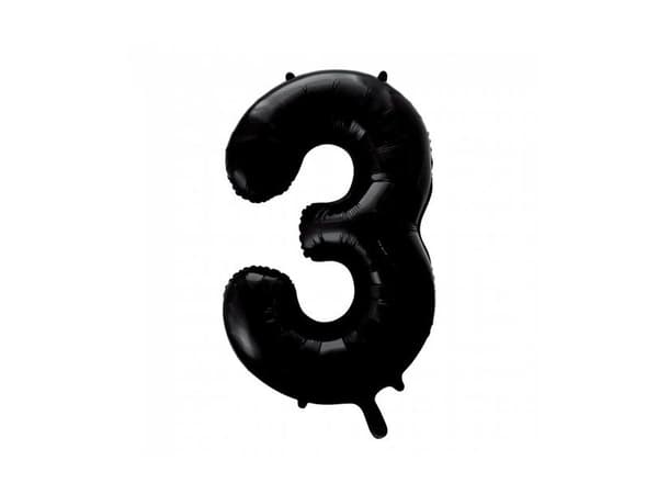Folie tal ballon 3 sort, 86 cm